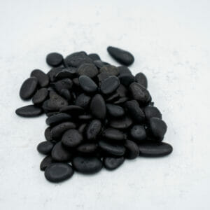 Black Polished Beach Pebbles .25-.5”