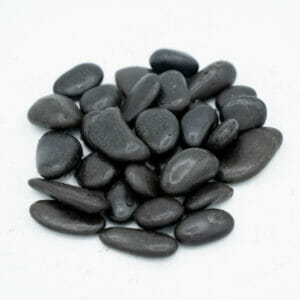 Black Polished Beach Pebbles .25-.75”