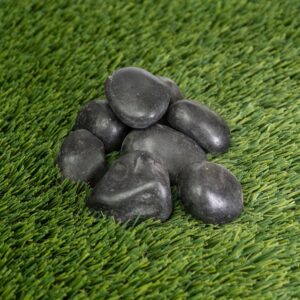 Black Polished Beach Pebbles .75-1.25”