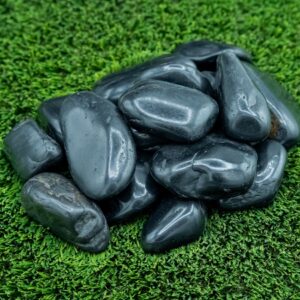Black Super Polished Beach Pebbles 2-3”